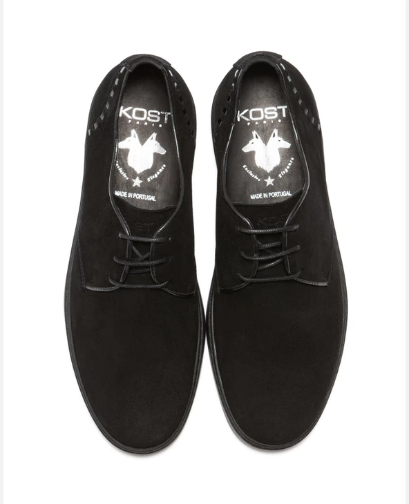 KOST Derbies Cro没te Velours Noir Homme - Image 3