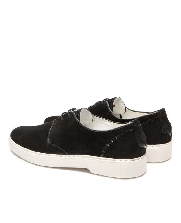 KOST Derbies Cro没te Velours Noir-脡cru Homme - Image 4