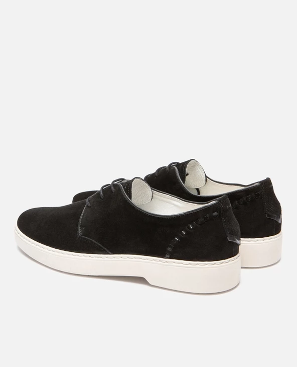 KOST Derbies Cro没te Velours Noir-脡cru Homme - Image 9