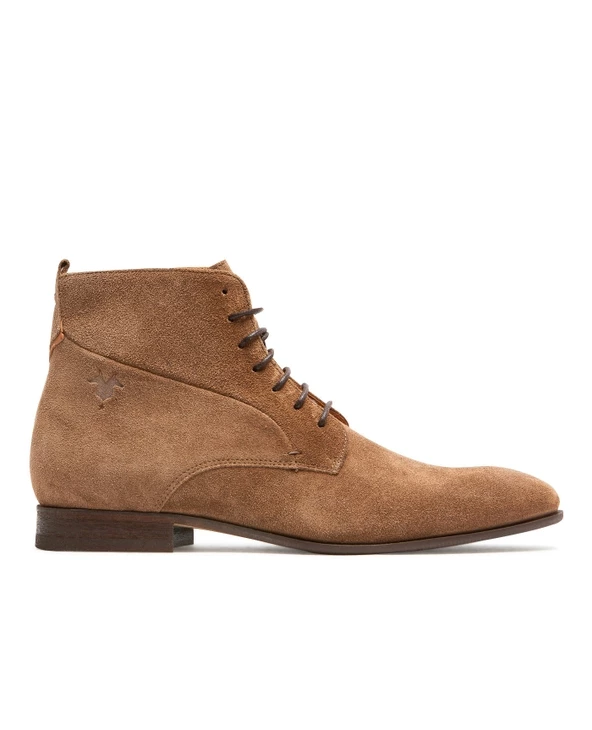 KOST Boots 脿 Lacets Cro没te Velours Taupe Homme - Image 7