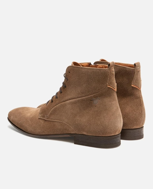 KOST Boots 脿 Lacets Cro没te Velours Taupe Homme - Image 2