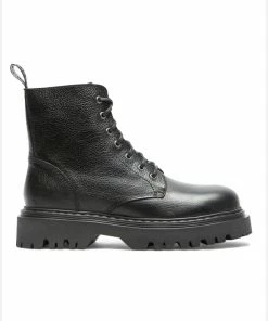 KOST Bottines Chunky Cuir Noir Femme