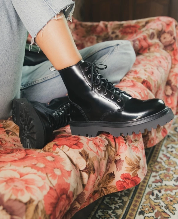 KOST Bottines Chunky Cuir Noir Femme - Image 10