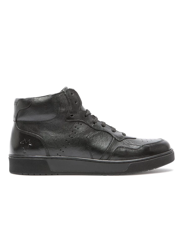 KOST Sneakers Cuir Tannage Végétal Noir Homme
