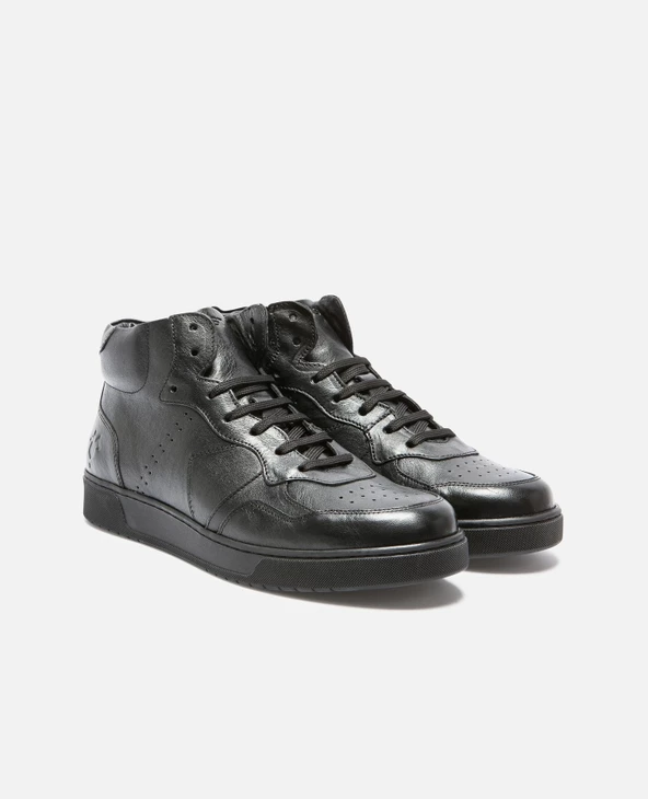 KOST Sneakers Cuir Tannage Végétal Noir Homme - Image 11