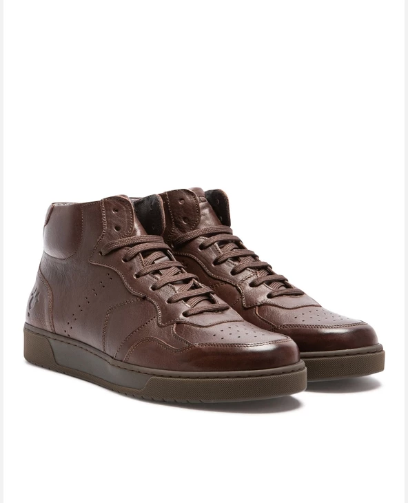 KOST Sneakers Cuir Tannage Végétal Marron Homme - Image 2
