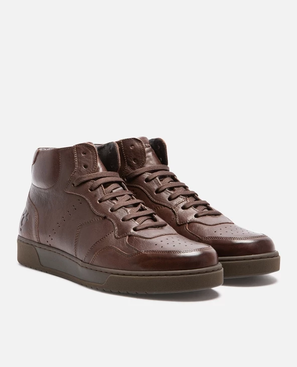 KOST Sneakers Cuir Tannage Végétal Marron Homme - Image 7