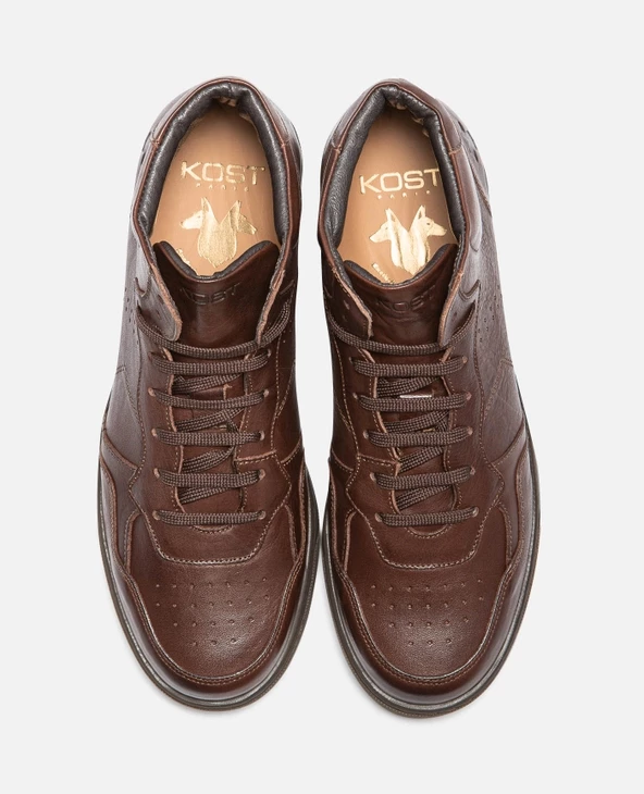 KOST Sneakers Cuir Tannage Végétal Marron Homme - Image 8
