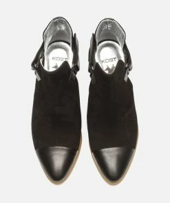 KOST Boots Croûte Velours Noir Femme