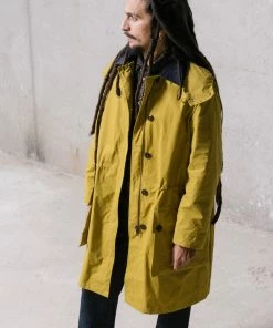 Eat Dust Field Coat Dry Waxed Cotton Olivine