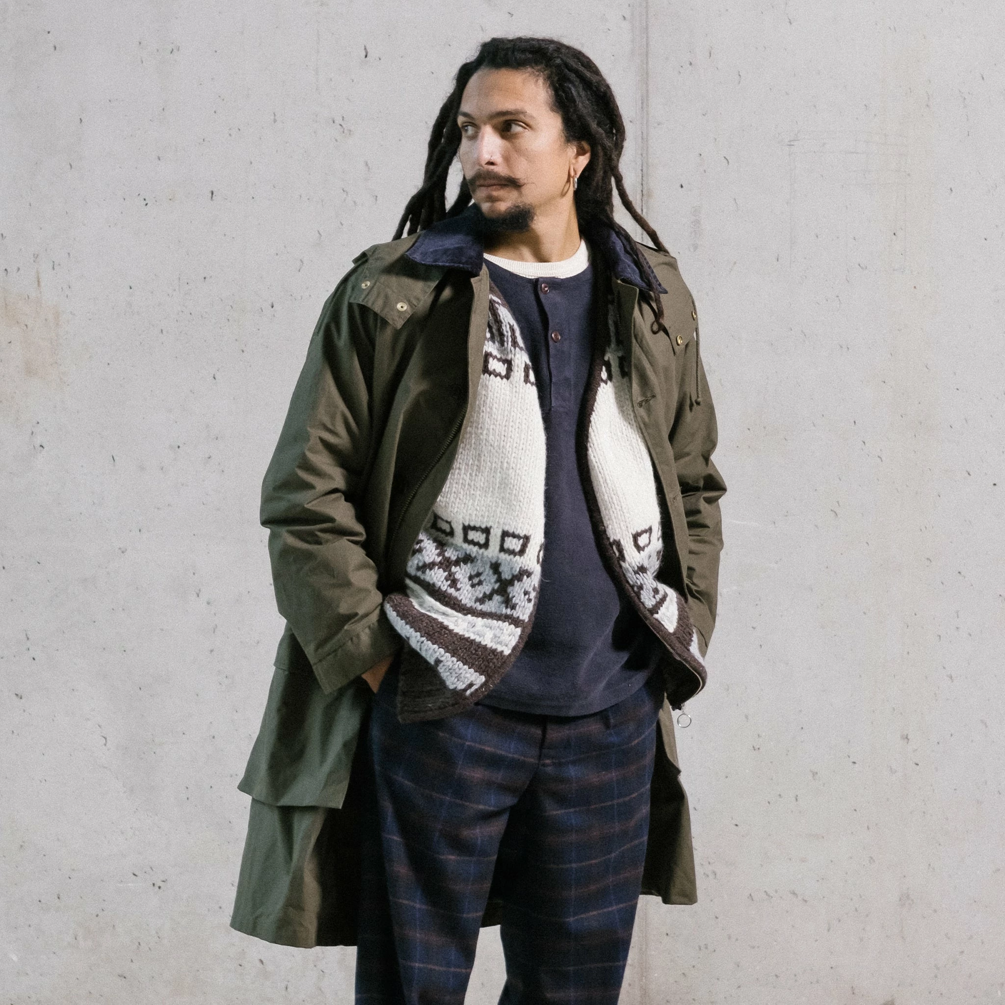 Eat Dust Field Coat Dry Waxed Cotton Khaki/Brown