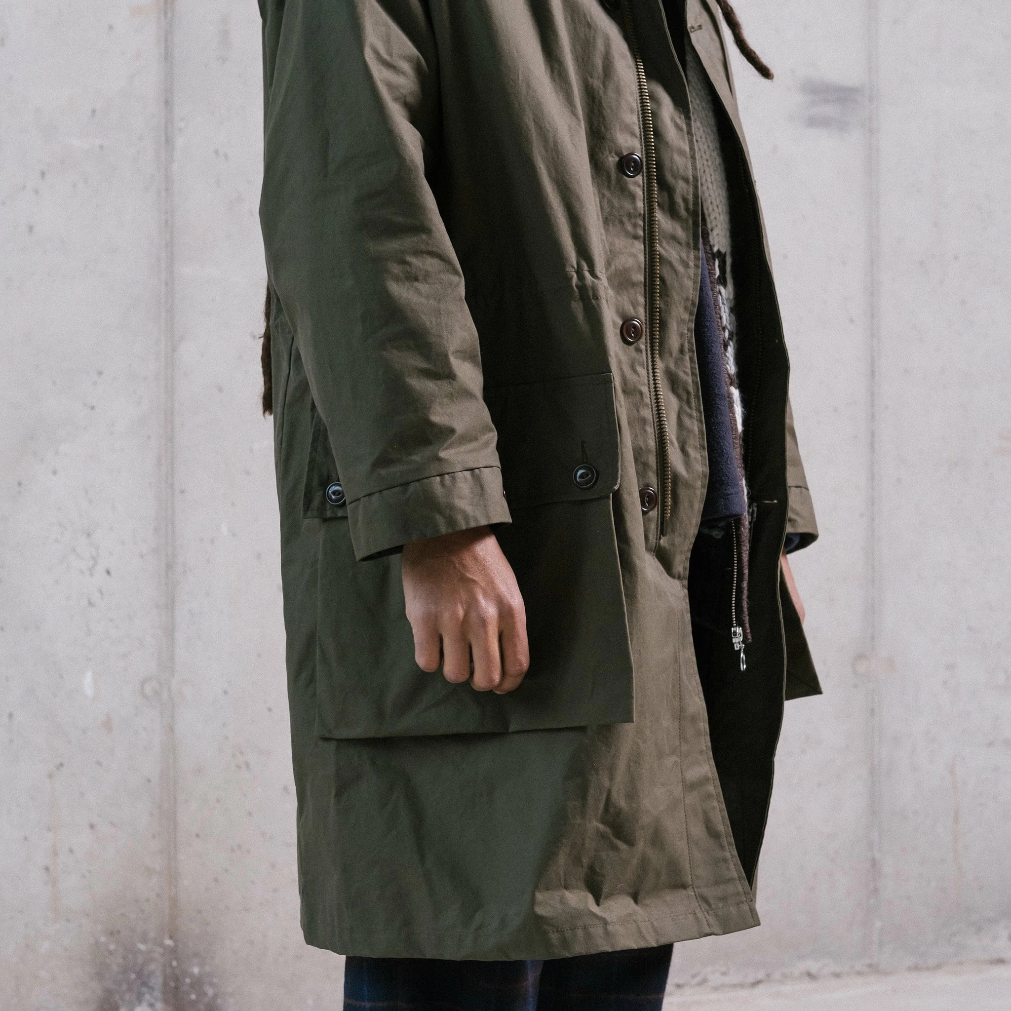 Eat Dust Field Coat Dry Waxed Cotton Khaki/Brown - Image 4