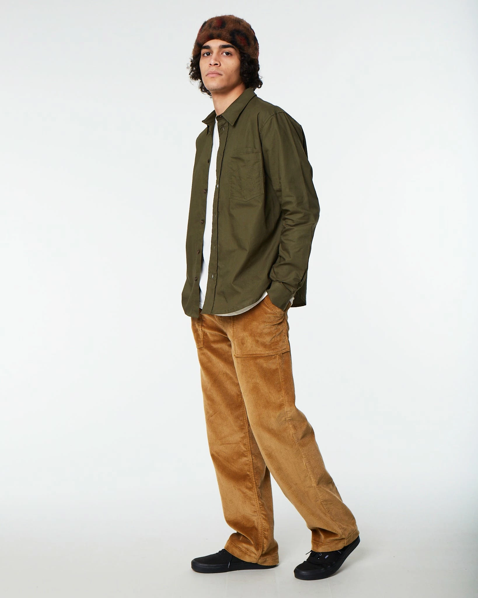 Eat Dust COMBAT SHIRT Cotton Oxford Khaki - Image 2