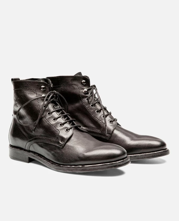 KOST Bottines 脿 Lacets Cuir Noir Homme - Image 9