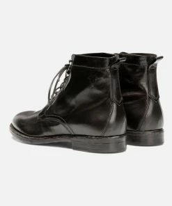 KOST Bottines à Lacets Cuir Noir Homme
