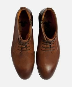 KOST Boots Cuir Marron Homme