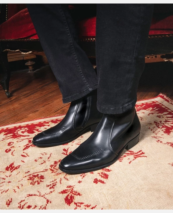 KOST Boots à Talons Cuir Noir Homme - Image 10