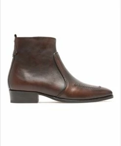 KOST Boots à Talons Cuir Marron Homme