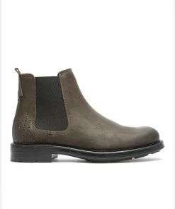 KOST Chelsea Boots Croûte Velours Vert Homme