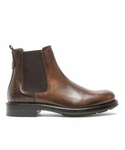 KOST Chelsea Boots Croûte Velours Tannage Végétal Marron Homme