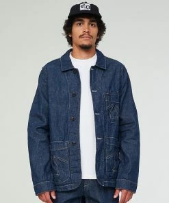 Eat Dust Combat Blazer Hemp Denim Indigo