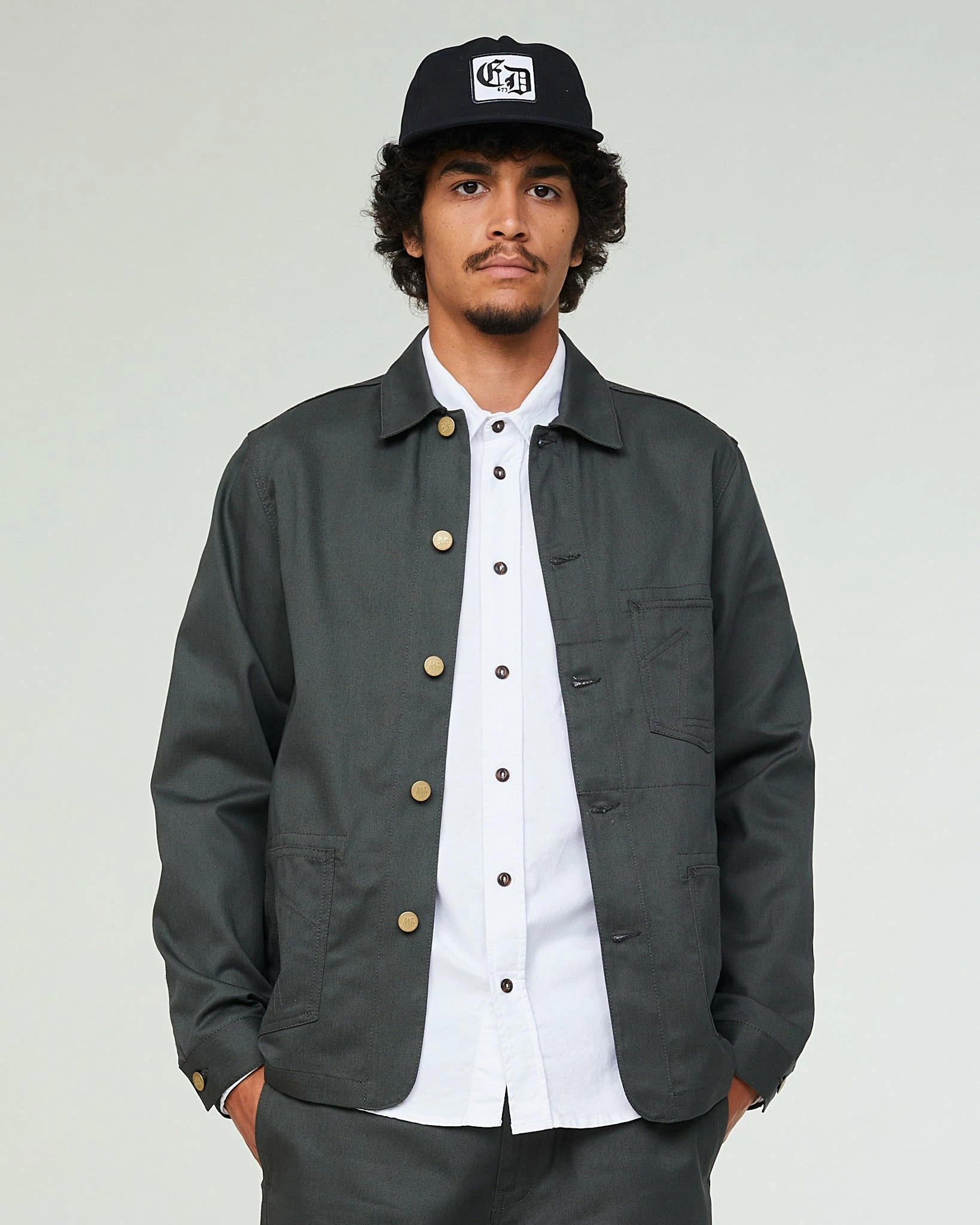 Eat Dust Chore Jacket Utility Twill Cypress