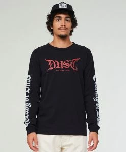 Eat Dust Duane Longsleeve Dust Bliss Jersey Cotton Black