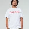 Eat Dust Russel T-Shirt Ectasy Open End Jersey White & Red