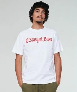 Eat Dust Russel T-Shirt Ectasy Open End Jersey White & Red
