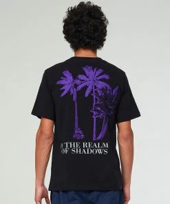 Eat Dust Russel T-Shirt Palm Open End Jersey Black