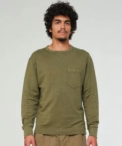 Eat Dust Long Sleeve Pocket T Military Jersey Khaki