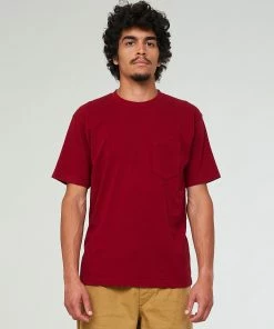 Eat Dust Pocket T Cotton Hemp Wine