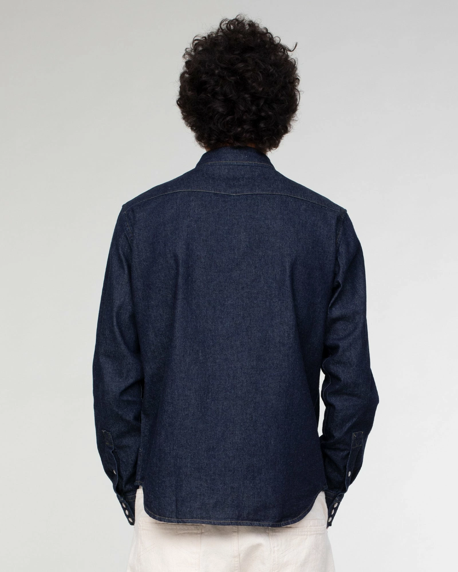 Eat Dust Western Shirt Texas Indigo Denim - Image 3