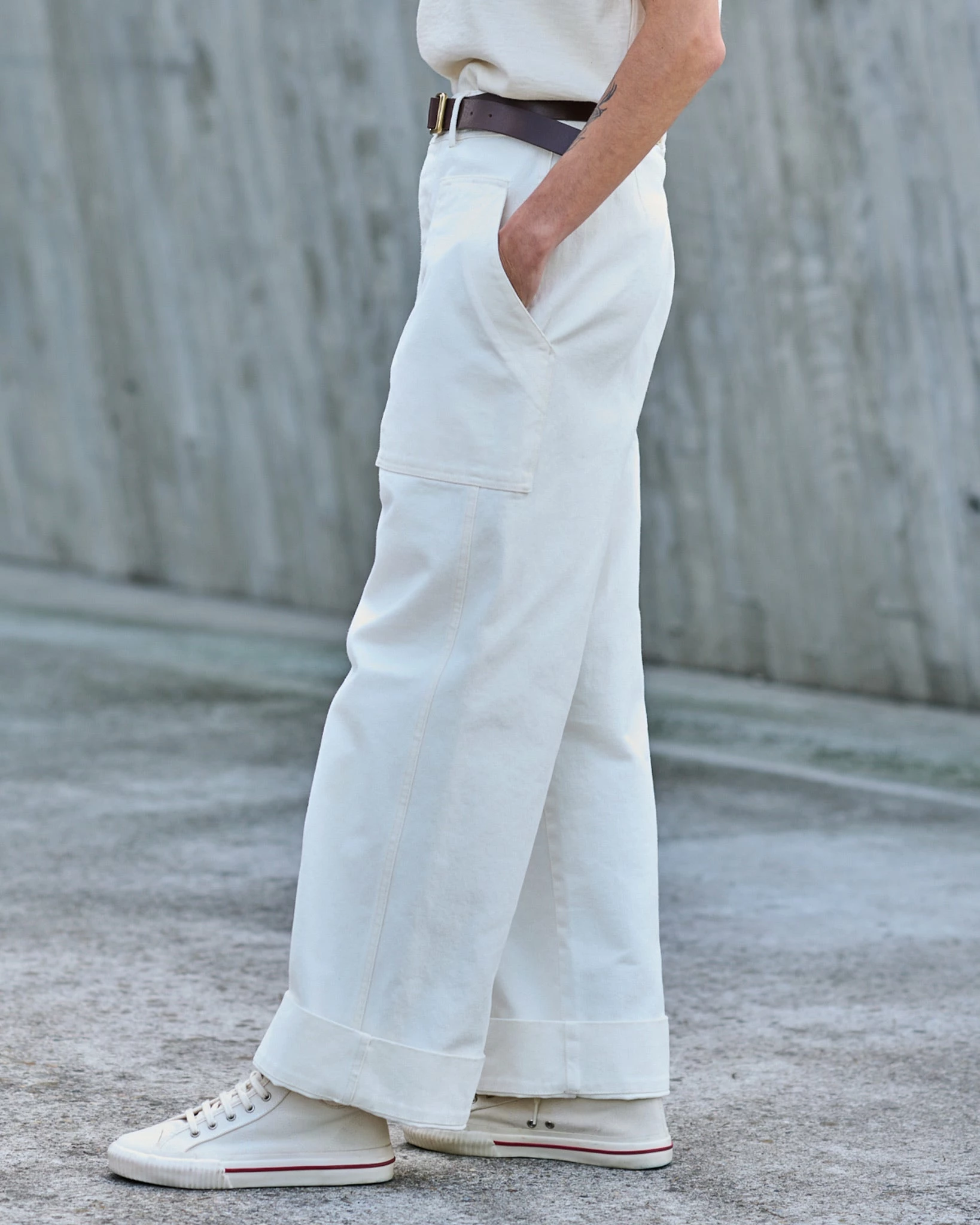 Eat Dust G.o.D Sailor Fatigue Natural Denim White - Image 3