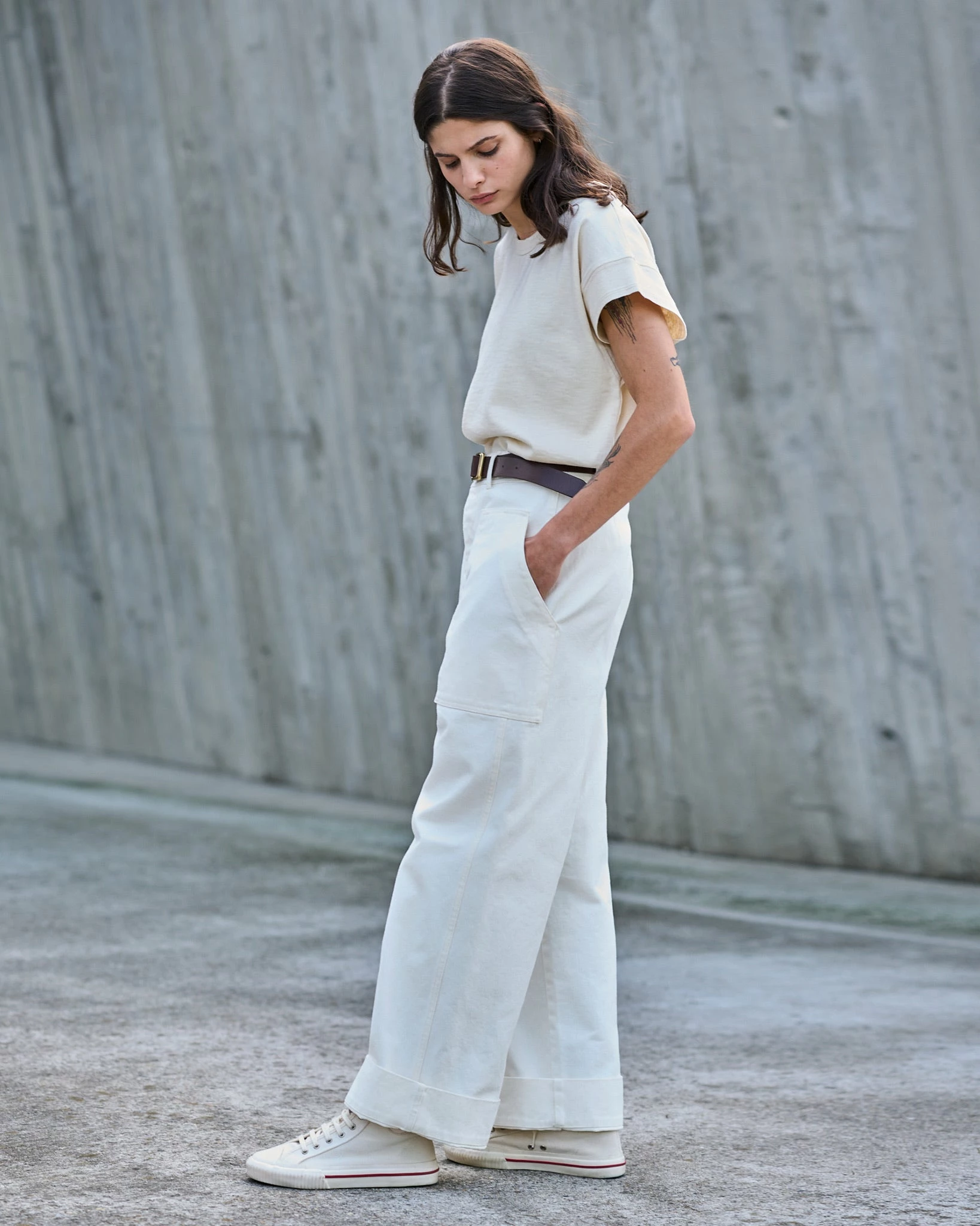 Eat Dust G.o.D Sailor Fatigue Natural Denim White - Image 8