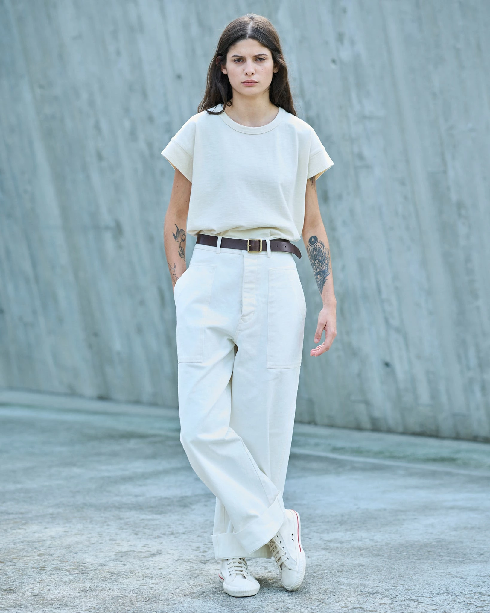 Eat Dust G.o.D Sailor Fatigue Natural Denim White - Image 9