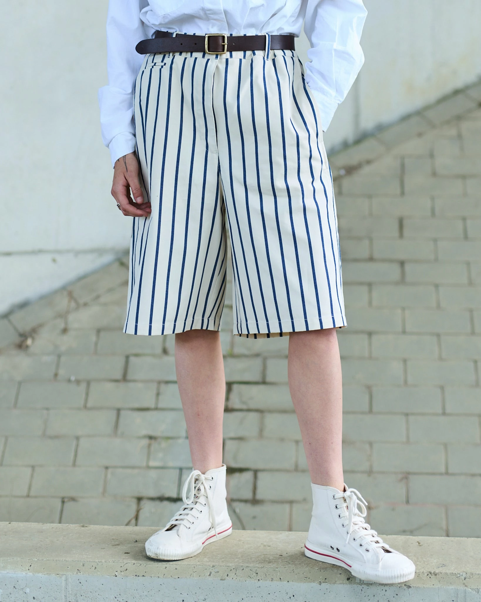 Eat Dust G.o.D Bermuda Yankee Stripe Natural / Blue