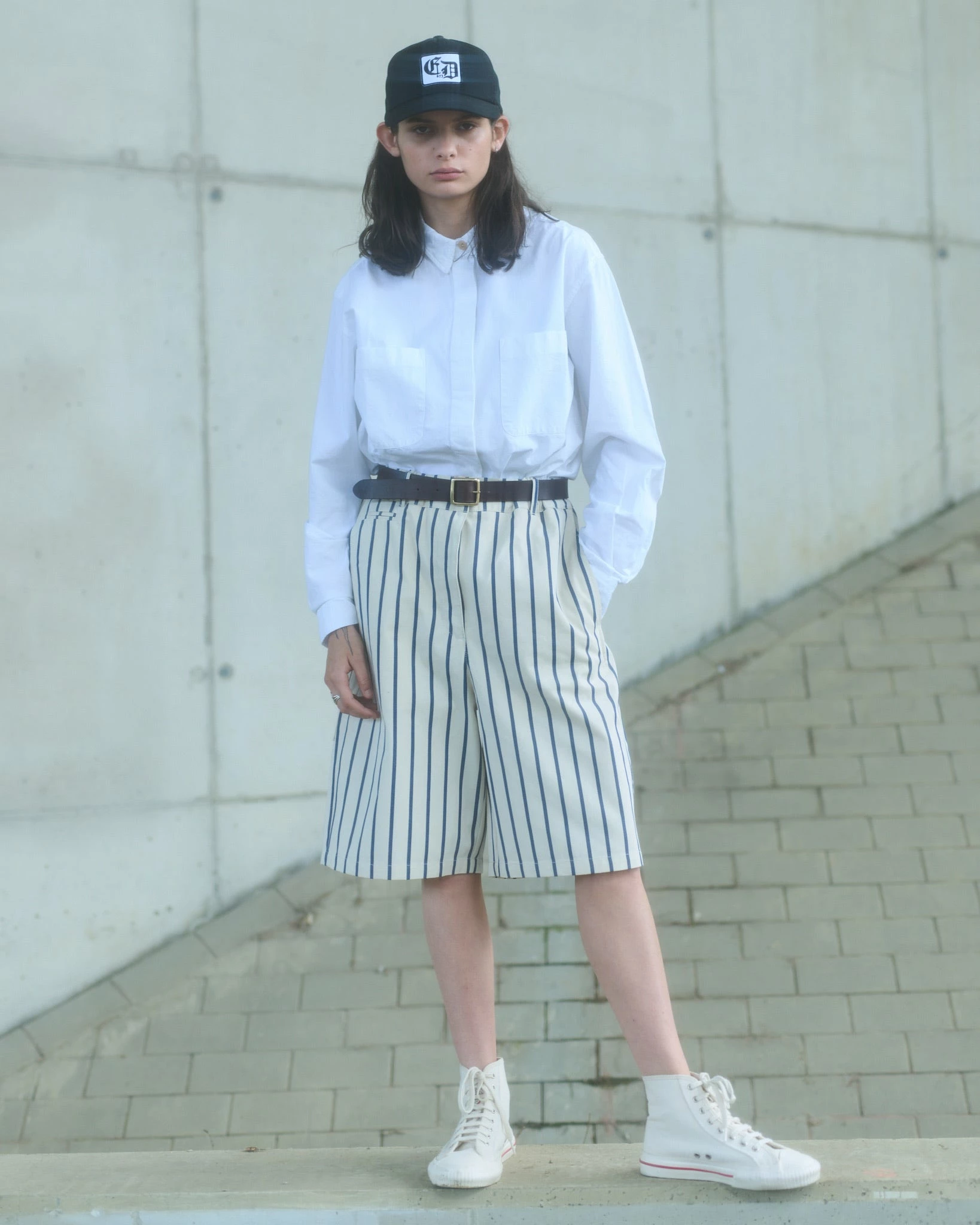 Eat Dust G.o.D Bermuda Yankee Stripe Natural / Blue - Image 3