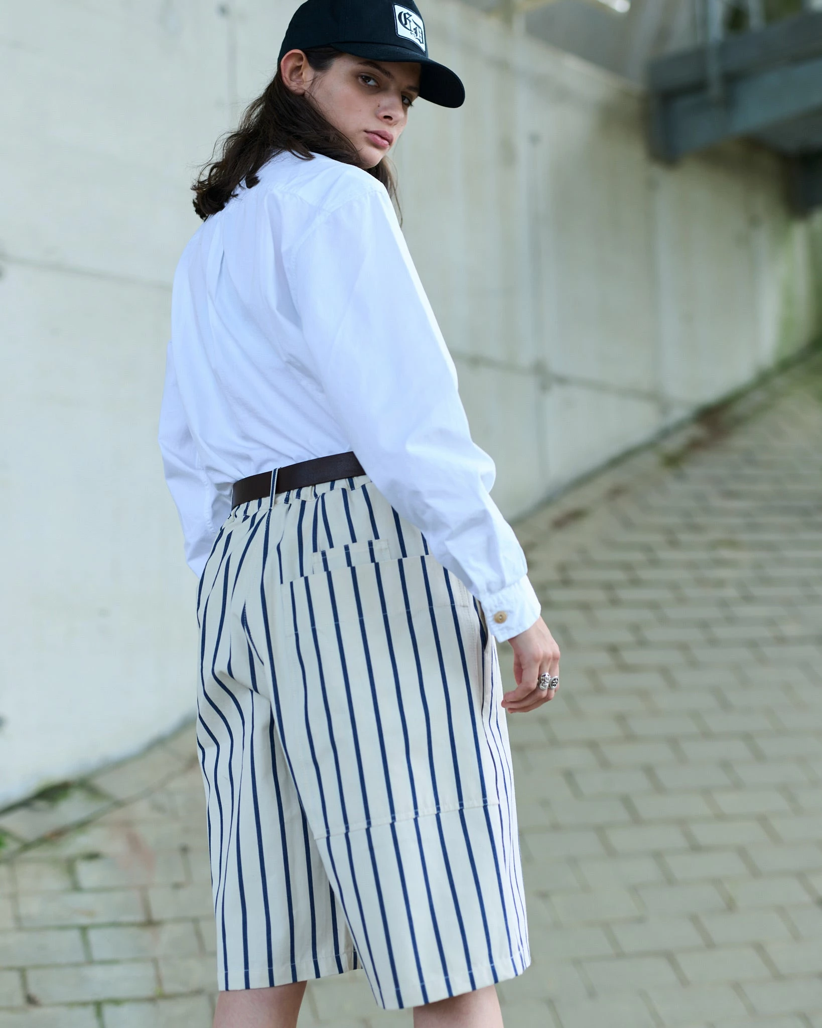 Eat Dust G.o.D Bermuda Yankee Stripe Natural / Blue - Image 6