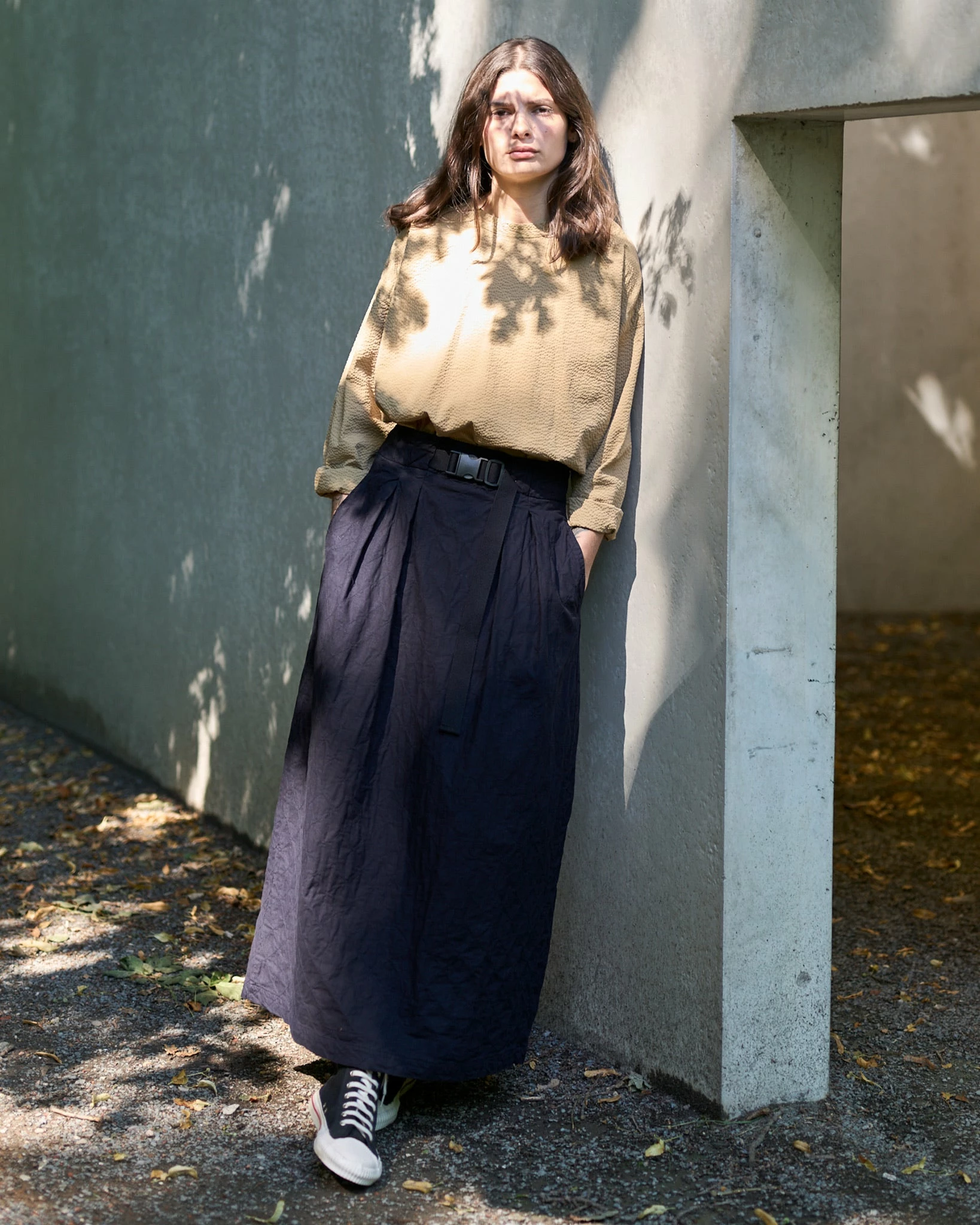 Eat Dust G.o.D Tulip Skirt Mighty Cotton Dark Navy - Image 6