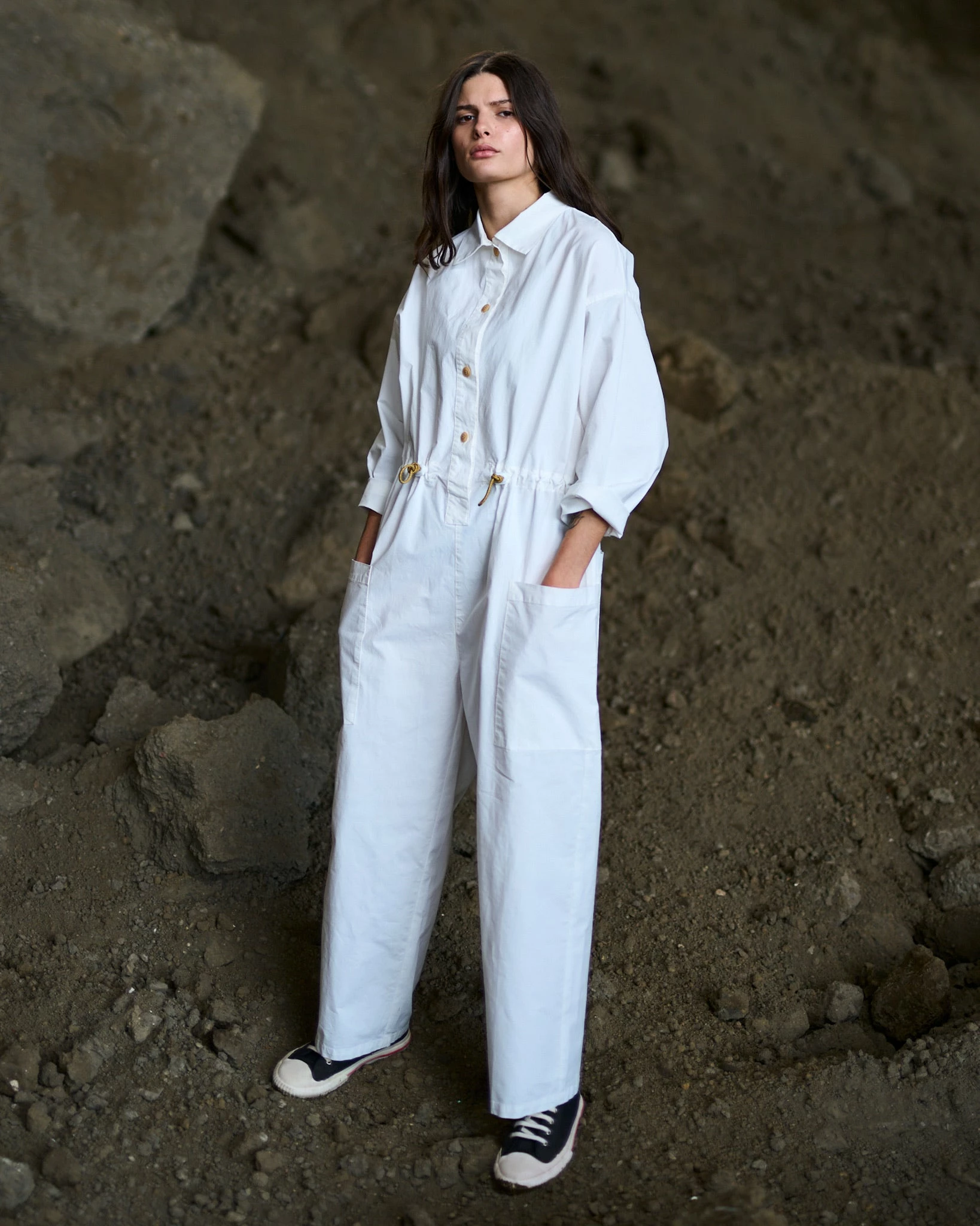 Eat Dust G.o.D Garage Suit Crispy Poplin Cotton Milk