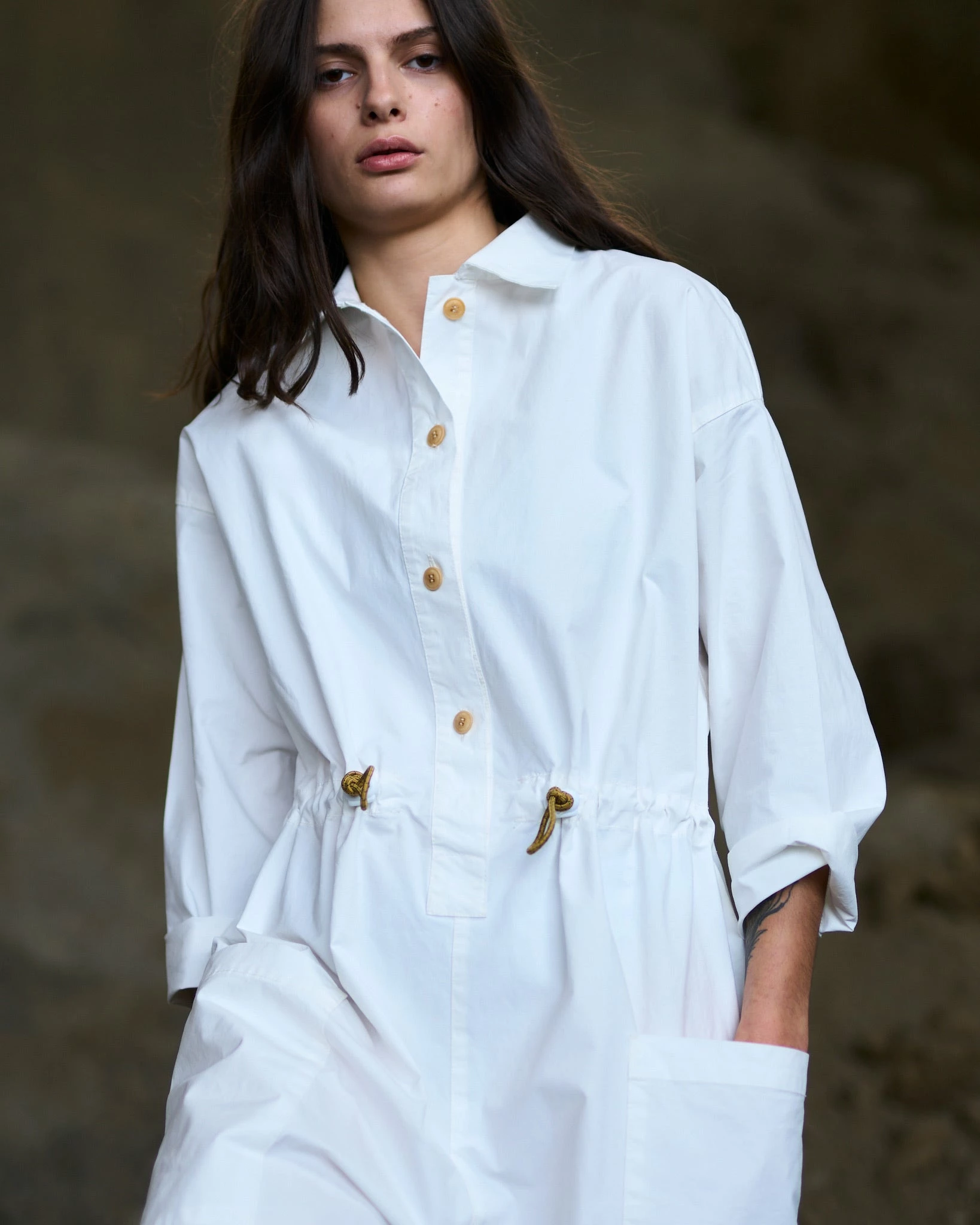 Eat Dust G.o.D Garage Suit Crispy Poplin Cotton Milk - Image 2