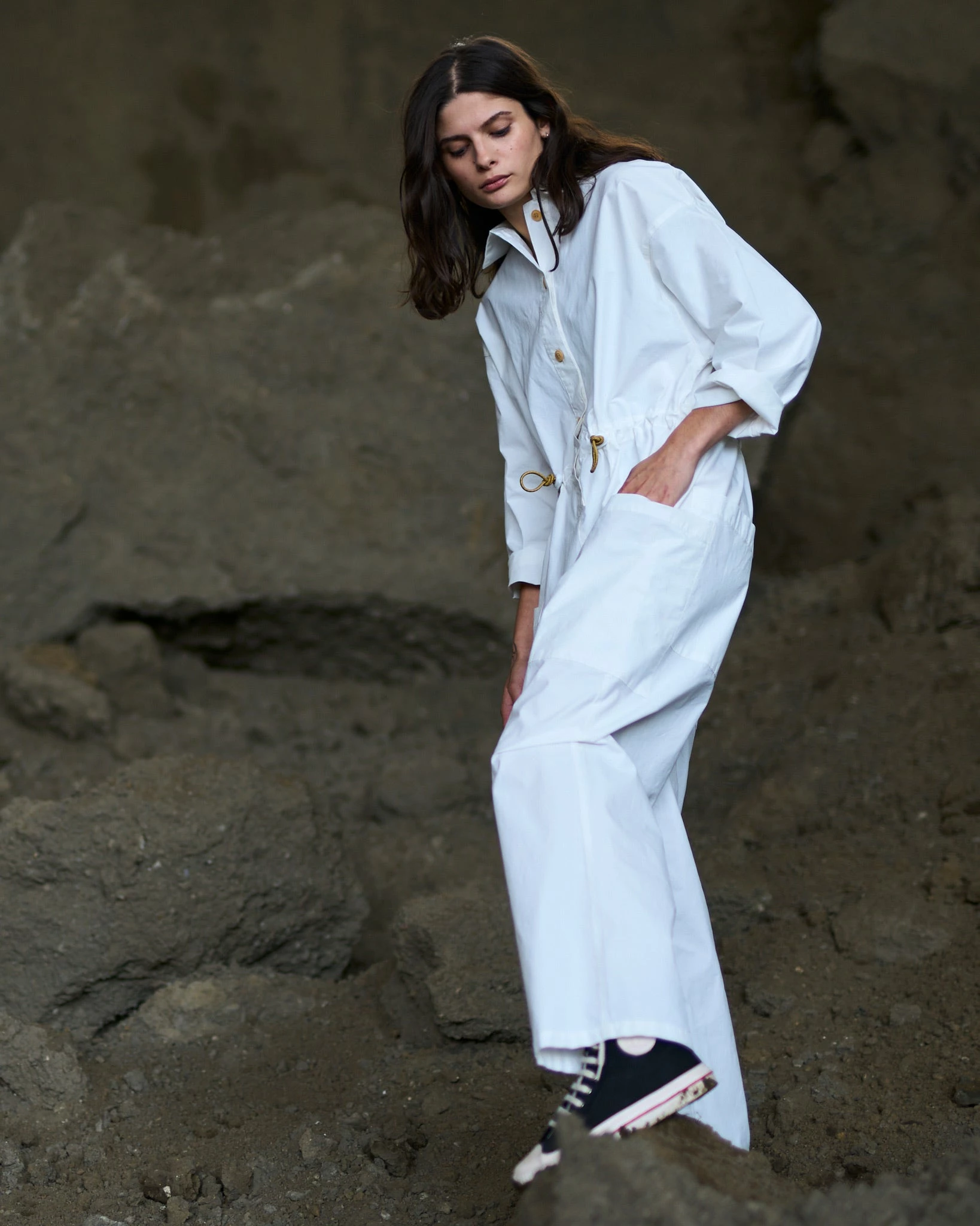 Eat Dust G.o.D Garage Suit Crispy Poplin Cotton Milk - Image 3