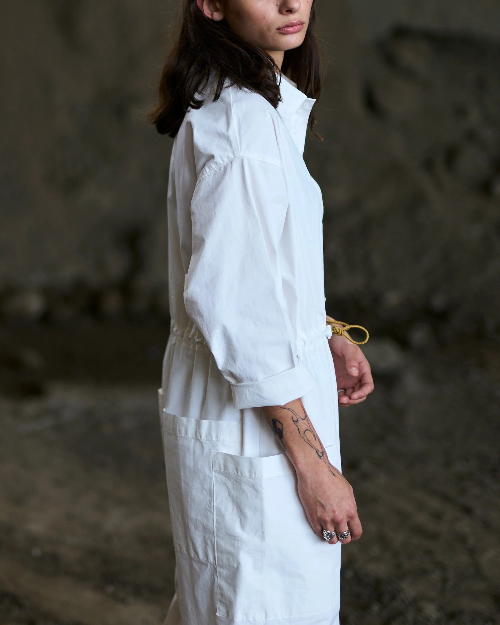 Eat Dust G.o.D Garage Suit Crispy Poplin Cotton Milk - Image 4