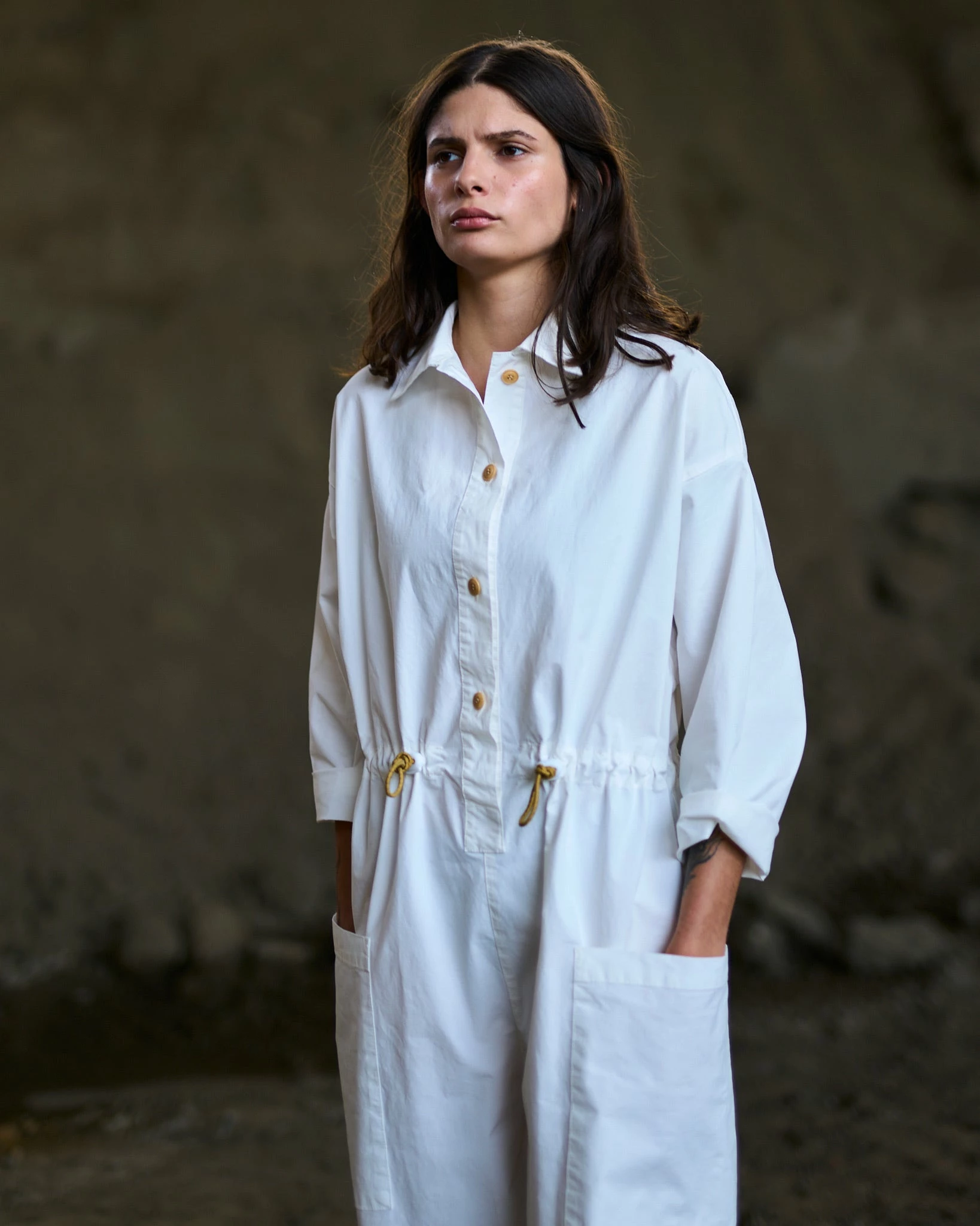 Eat Dust G.o.D Garage Suit Crispy Poplin Cotton Milk - Image 8