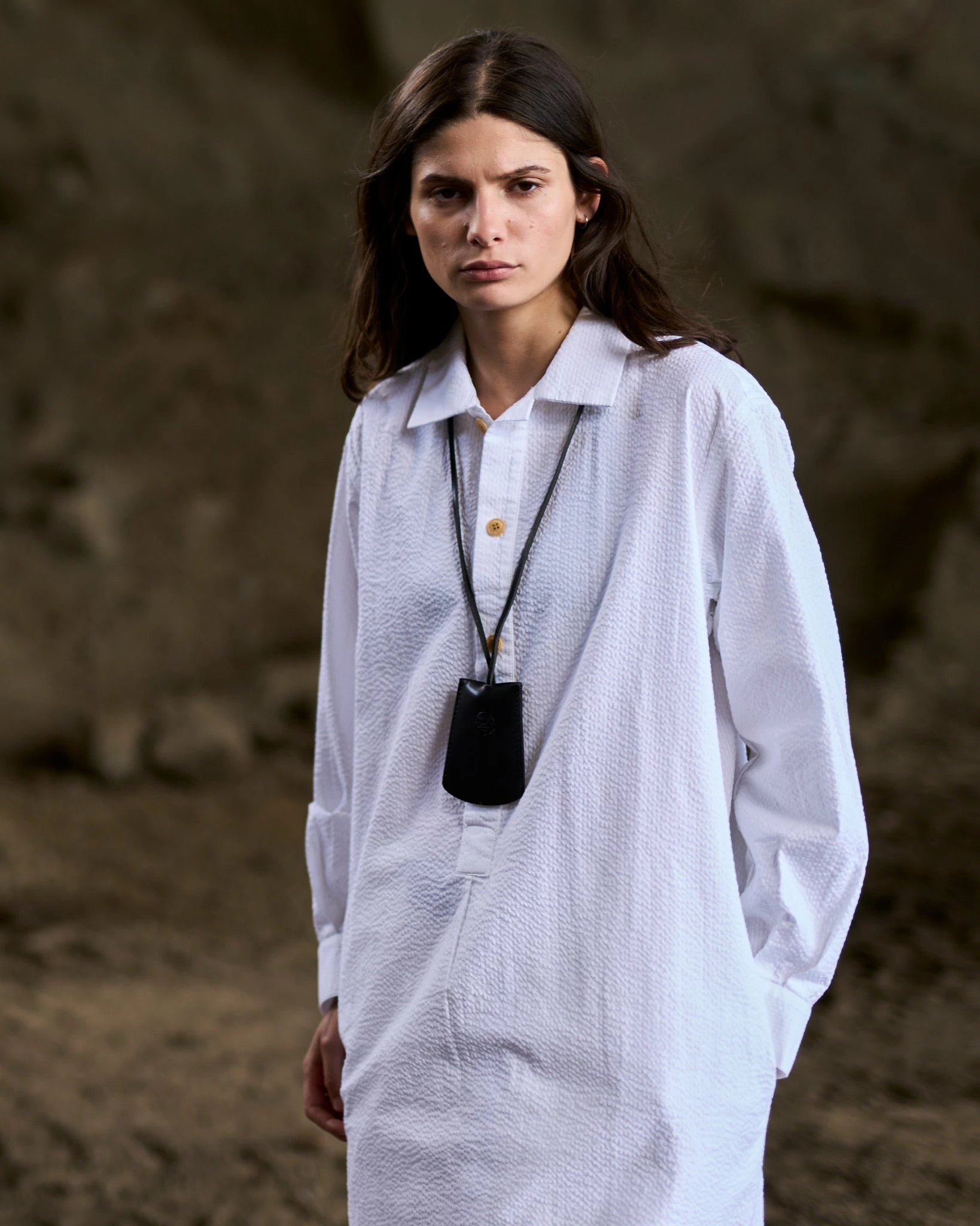 Eat Dust G.o.D Chemise Dress Seersucker White - Image 7