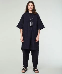 Eat Dust G.o.D Toku Dress Mighty Cotton Dark Navy